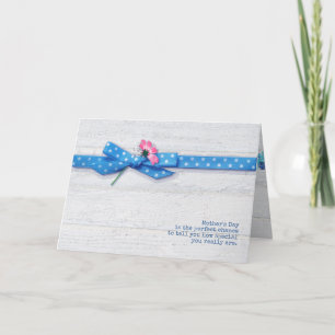 Tag der Mutter am Polka dot bunte Karte