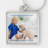 Tag der Mütter bearbeitbar Jahr und Foto Schlüsselanhänger (Vorne)