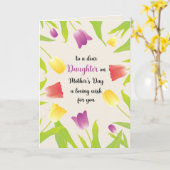 Tag der Mütter der hübschen Tulips Karte (Gelbe Blume)