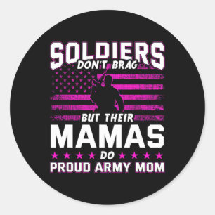 Tag der Mütter der Mama der Proud-Armee Runder Aufkleber