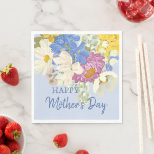 Tag der Mütter der modernen Blumenblüten Serviette