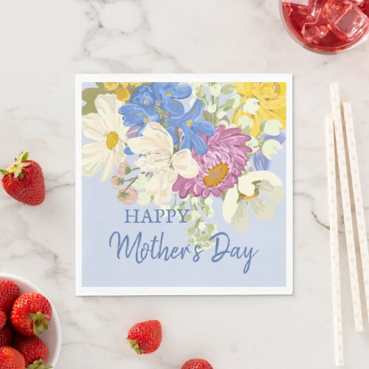Tag der Mütter der modernen Blumenblüten Serviette (Beispiel)