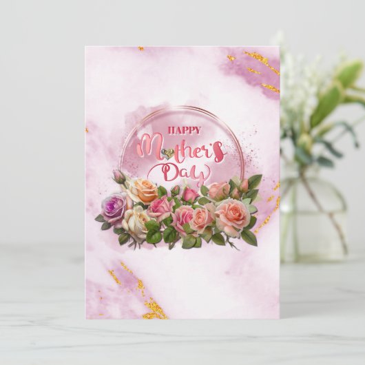 Tag der Mütter Feiertagskarte (Stehend Vorderseite)
