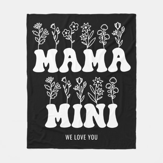 Tag der Mütter Fleecedecke (Vorderseite)