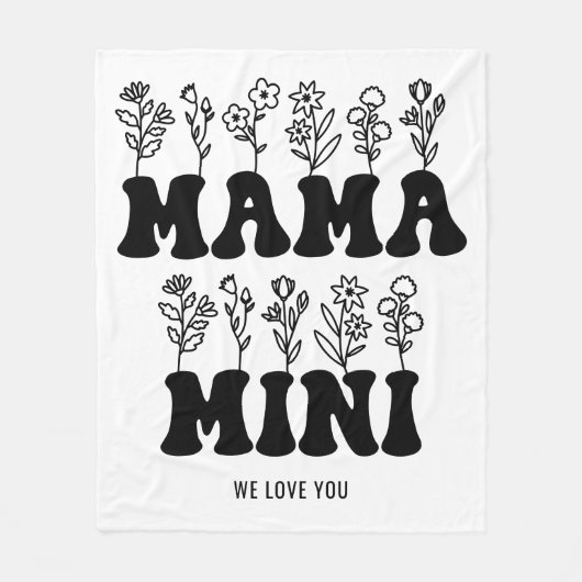 Tag der Mütter Fleecedecke (Vorderseite)