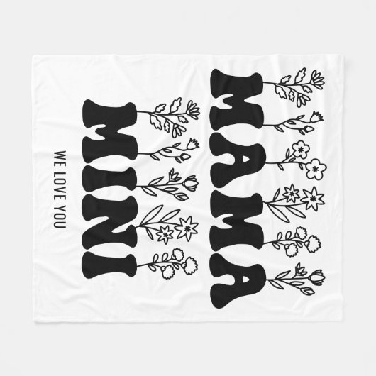 Tag der Mütter Fleecedecke (Vorderseite (Horizontal))