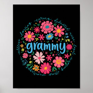 Tag der Mütter für Oma Wildblume Floral W Poster