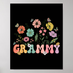 Tag der Mütter für Oma Wildblume Floral W Poster