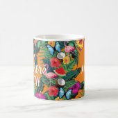 Tag der Mütter für tropische Blume Kaffeetasse (Mittel)