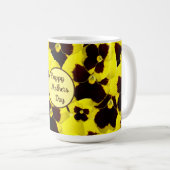 Tag der Mütter, gelb und braun, Kaffeetasse (VorderseiteRechts)