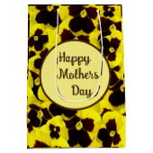 Tag der Mütter, gelb und braun, Mittlere Geschenktüte (Rückseite)