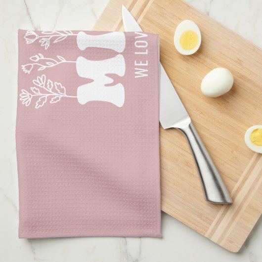 Tag der Mütter Geschirrtuch (Viertel Falte)