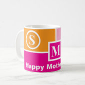 Tag der Mutter glücklich Kaffeetasse (Vorderseite Links)