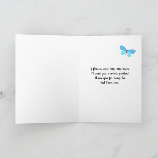 Tag der Mütter Hübsche Blumengrenze Karte (Innenseite)