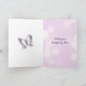 Tag der Mütter im lila Butterfly-Foto Karte (Innenseite)