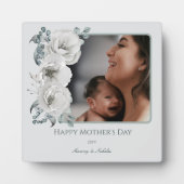 Tag der Mutter mit blühendem Foto Fotoplatte (Vorderseite)