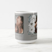 Tag der Mutter mit blühendem Foto | Grau Kaffeetasse (Mittel)