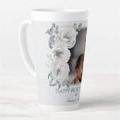 Tag der Mutter mit blühendem Foto Milchtasse (Linke Ecke)