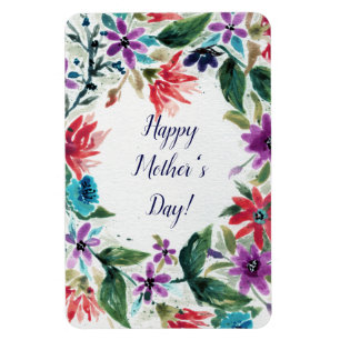 Tag der Mutter mit blühenden Farben Magnet