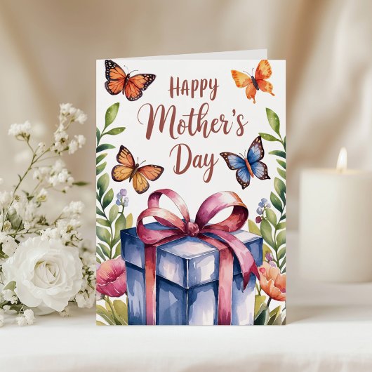 Tag der Mutter mit Blütenschmetterling Karte