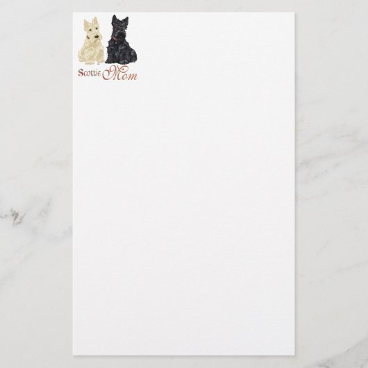 Tag der Mutter mit dem Wheaten & Black Scotties Briefpapier (Vorderseite)