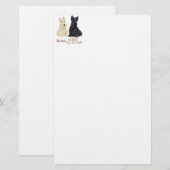 Tag der Mutter mit dem Wheaten & Black Scotties Briefpapier (Vorne/Hinten)