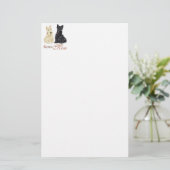 Tag der Mutter mit dem Wheaten & Black Scotties Briefpapier (Stehend Vorderseite)