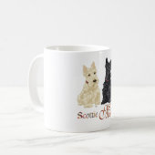 Tag der Mutter mit dem Wheaten & Black Scotties Kaffeetasse (Vorderseite Links)