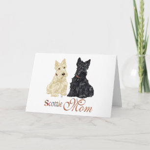 Tag der Mutter mit dem Wheaten & Black Scotties Karte