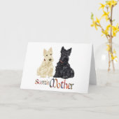Tag der Mutter mit dem Wheaten & Black Scotties Karte (Gelbe Blume)