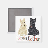 Tag der Mutter mit dem Wheaten & Black Scotties Magnet (Vorderseite/Rückseite)
