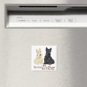 Tag der Mutter mit dem Wheaten & Black Scotties Magnet (In Situ (Geschirrspüler))
