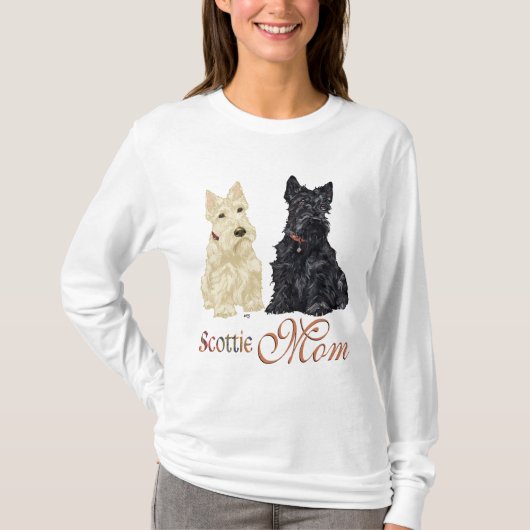 Tag der Mutter mit dem Wheaten & Black Scotties T-Shirt (Vorderseite)