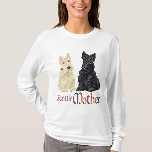 Tag der Mutter mit dem Wheaten & Black Scotties T-Shirt (Vorderseite)