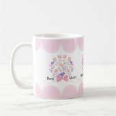 Tag der Mütter mit der besten Mama Floral Bouquet Kaffeetasse (Links)