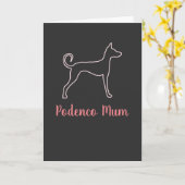 Tag der Mütter mit individueller "Podenco-Mama" Karte (Gelbe Blume)