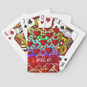 Tag der Mütter mit rotem Herz Spielkarten