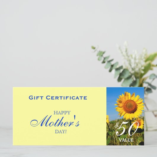 Tag der Mutter mit Sonnenblumen (Stehend Vorderseite)