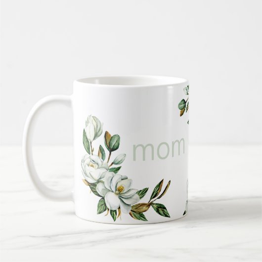 Tag der Neuen Weißen Magnolien-Mütter Kaffeetasse (Links)