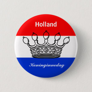 Tag der niederländischen Königin (Koninginnedag) Button