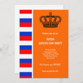Tag der niederländischen Königin (Koninginnedag) Einladung (Vorne/Hinten)