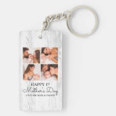 Tag der niedlichen Ersten Mütter Moderne FotoColla Schlüsselanhänger (Rückseite)