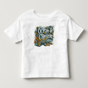 Tag der Ozeane - Ozean und Klima Text mit Korallen Kleinkind T-shirt