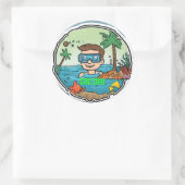 Tag der Papa Runder Aufkleber (Tasche)