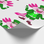 Tag der Patricks Axolotl leprechaun Geschenkpapier (Ecke)