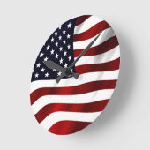 Tag der patriotischen Unabhängigkeit der amerikani Runde Wanduhr (Winkel)
