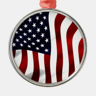 Tag der patriotischen Unabhängigkeit der amerikani Silbernes Ornament