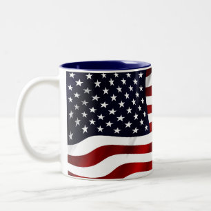 Tag der patriotischen Unabhängigkeit der amerikani Zweifarbige Tasse