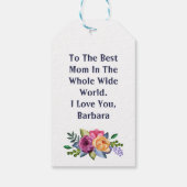 Tag der personalisierten Botschaft Geschenkanhänger (Rückseite)