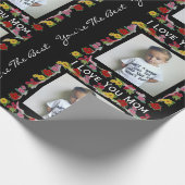 Tag der personalisierten Foto- und Textmütter Geschenkpapier (Ecke)